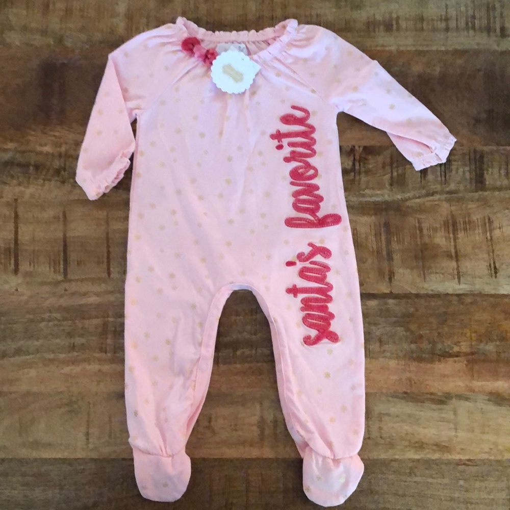 Mud Pie NWT Santa’s Favorite Footie
